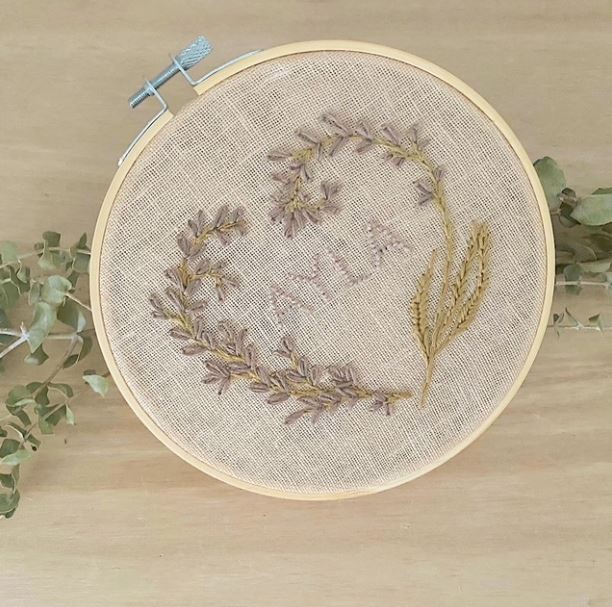 lavender heart (custom embroidery)